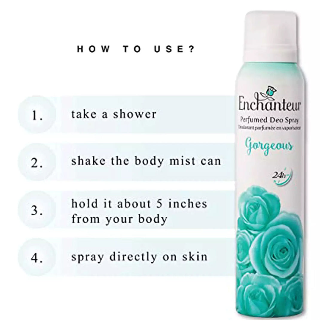 Enchanteur Women Gorgeous Perfumed Body Spray 150ml